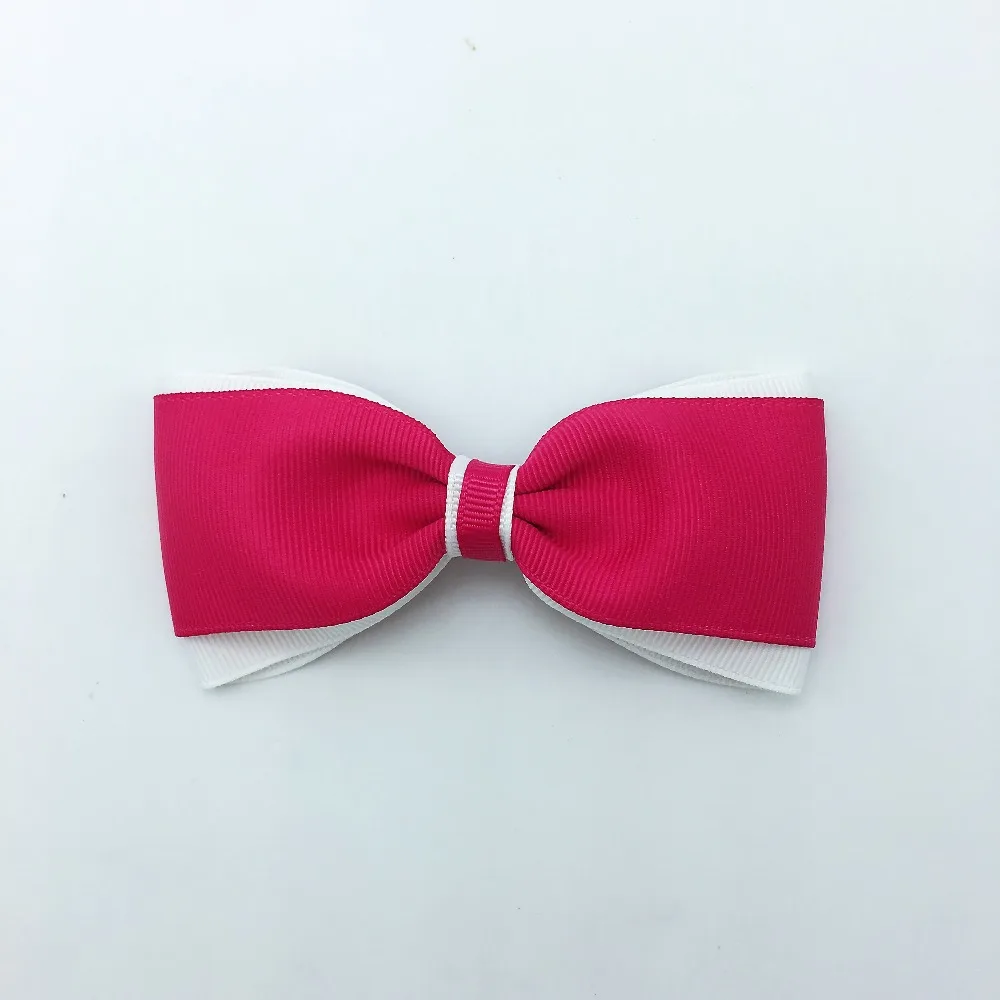 10 шт./партия, 4,5 дюймов, мультяшный единорог, бант, заколки для волос для девочек, милый однотонный бантик из тесьмы для волос, заколки, аксессуары, Прямая