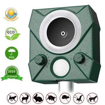 

2020 New Waterproof Solar Ultrasonic Pest Animal Repeller Bird Possum Repellent Motion PIR Sensor For Snakes Raccoons Boars