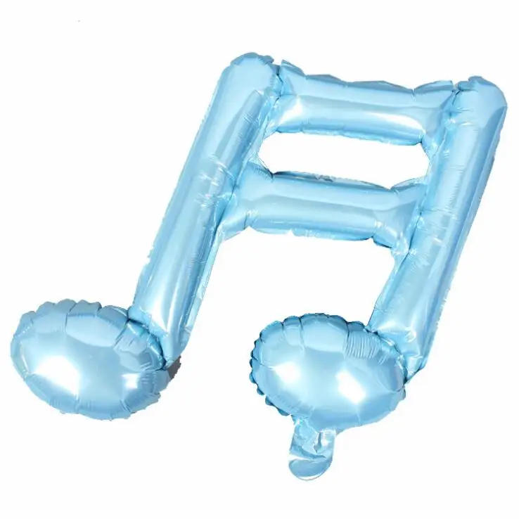 light blue 5 шт./лот, музыкальные ноты, фольгированные майларовые шары, товары для дня рождения, надувные свадебные украшения, гелиевые шары - Цвет: light blue