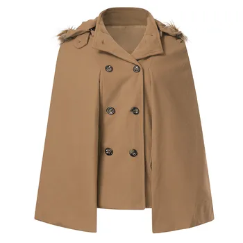 

Winter Cloak Women Solid Split Cuffs Sashes Wool Capes Shawl Coat Ponchos Mujer Invierno Elegantes Cape Poncho Women
