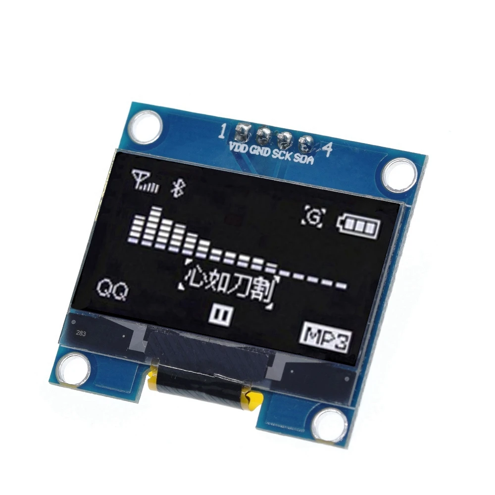 4PIN 1,3 O светодиодный модуль белый/синий цвет 128X64 1,3 дюймов O светодиодный ЖК-дисплей светодиодный Дисплей модуль 1," IIC I2C общаться с Чехол