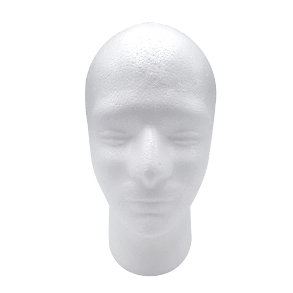Male Female Mannequin Head Model Practical Flocking Foam Head Mold Wigs Glasses Hat Scarf Display Holder for Cloakroom Layout