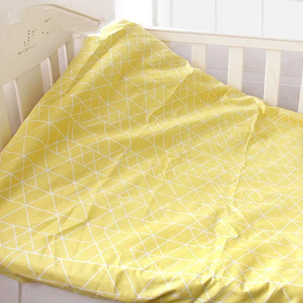Yellow grid Милый мини-матрасный чехол для детской кроватки для новорожденных хлопок простыня универсальный размер простыня для детской кроватки - Цвет: Yellow grid