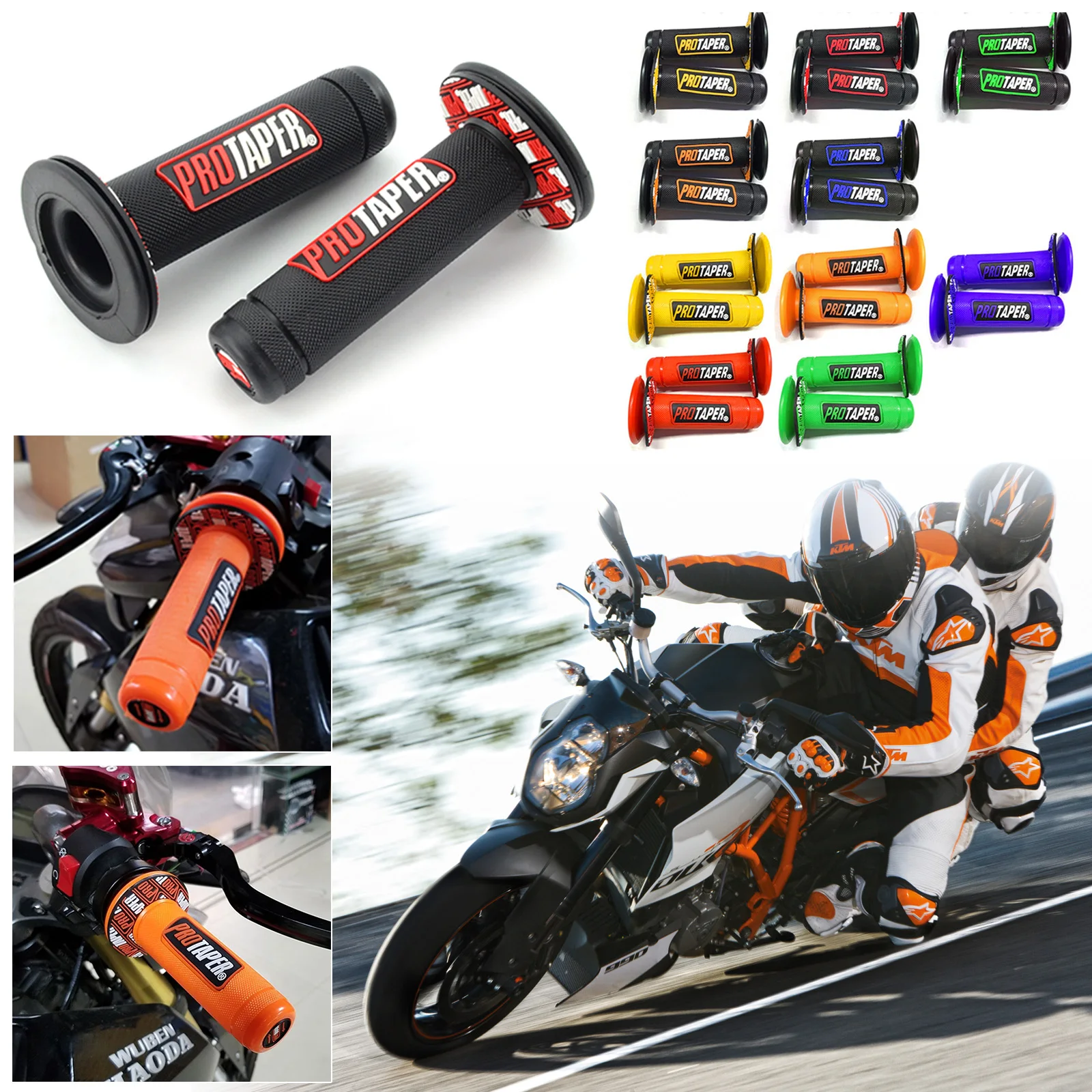 

Ручка для мотоцикла рукоятка на руль Protaper для внедорожника, мотоцикла, Кросса 7/8 дюйма, резиновые гелевые ручки, тормозные рукоятки, 15 цветов