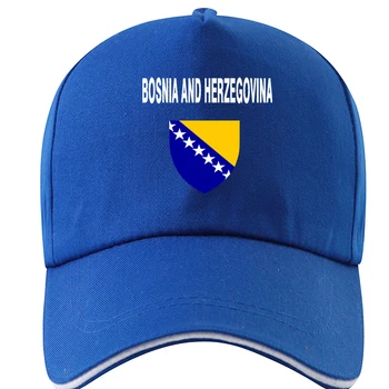 

BOSNIA AND HERZEGOVINA hat free custom name number bosnian bih country cap ba flag diy print photo croatian logo baseball cap