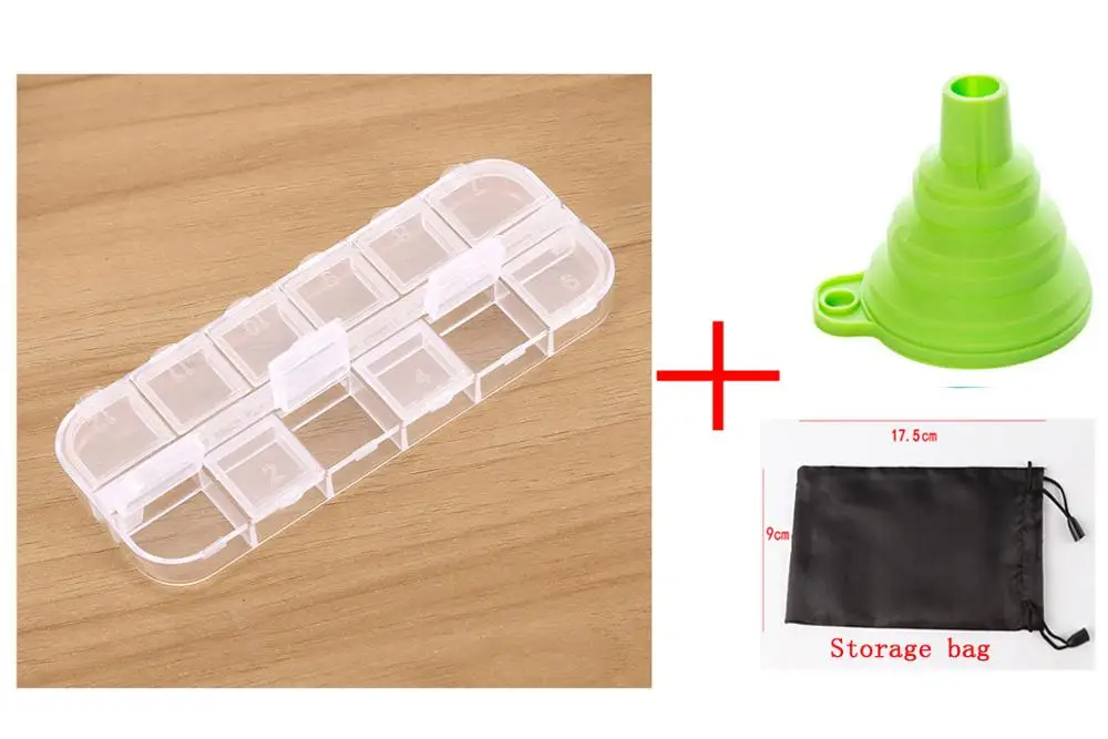 Box-Bag-Funnel 12 ячеек пластиковый ящик для хранения для DIY ручной работы шитье бисера Ювелирных изделий пуговицы аксессуары инструменты для домашнего хранения коробки ремесла Органайзер - Цвет: Box-Bag-Funnel