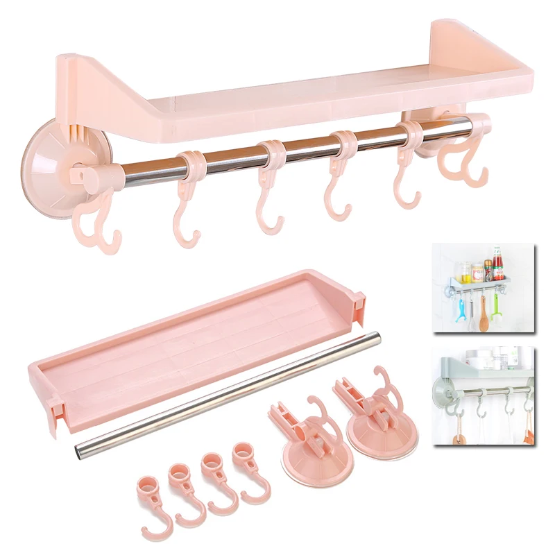 Wall Shelf 4 Color Home Bathroom Furniture Storage Rack Practical Plastic Household Gadget Convenient Durable Holder