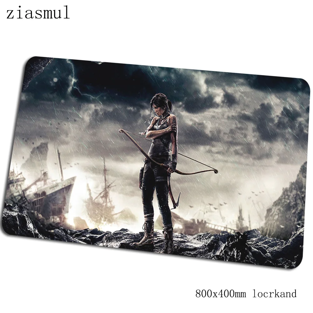 Tomb raider коврик для мыши 80x40 см компьютерная мышь игровой мат геймпад пк аниме игровой коврик для мыши офисный коврик для мыши - Цвет: Size 800x400x2mm