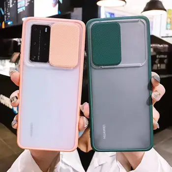 

100 pcs Slide Camera Protection Phone Case Shockproof Cover Frosted Case For i Phone6 to i Phone11 for Hua wei P40 pro free DHL