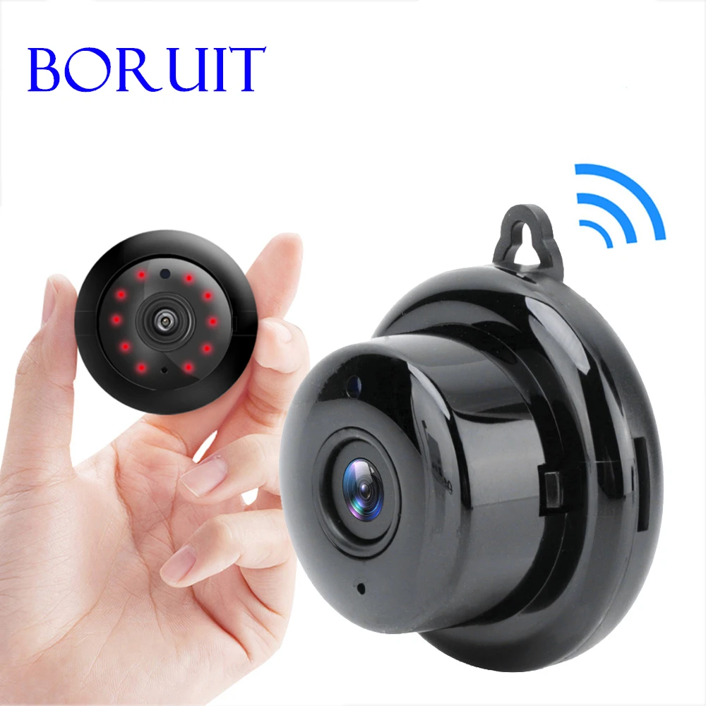 Мини камера видеонаблюдения BORUIT Wi Fi 1080P ночное видение слот для SD