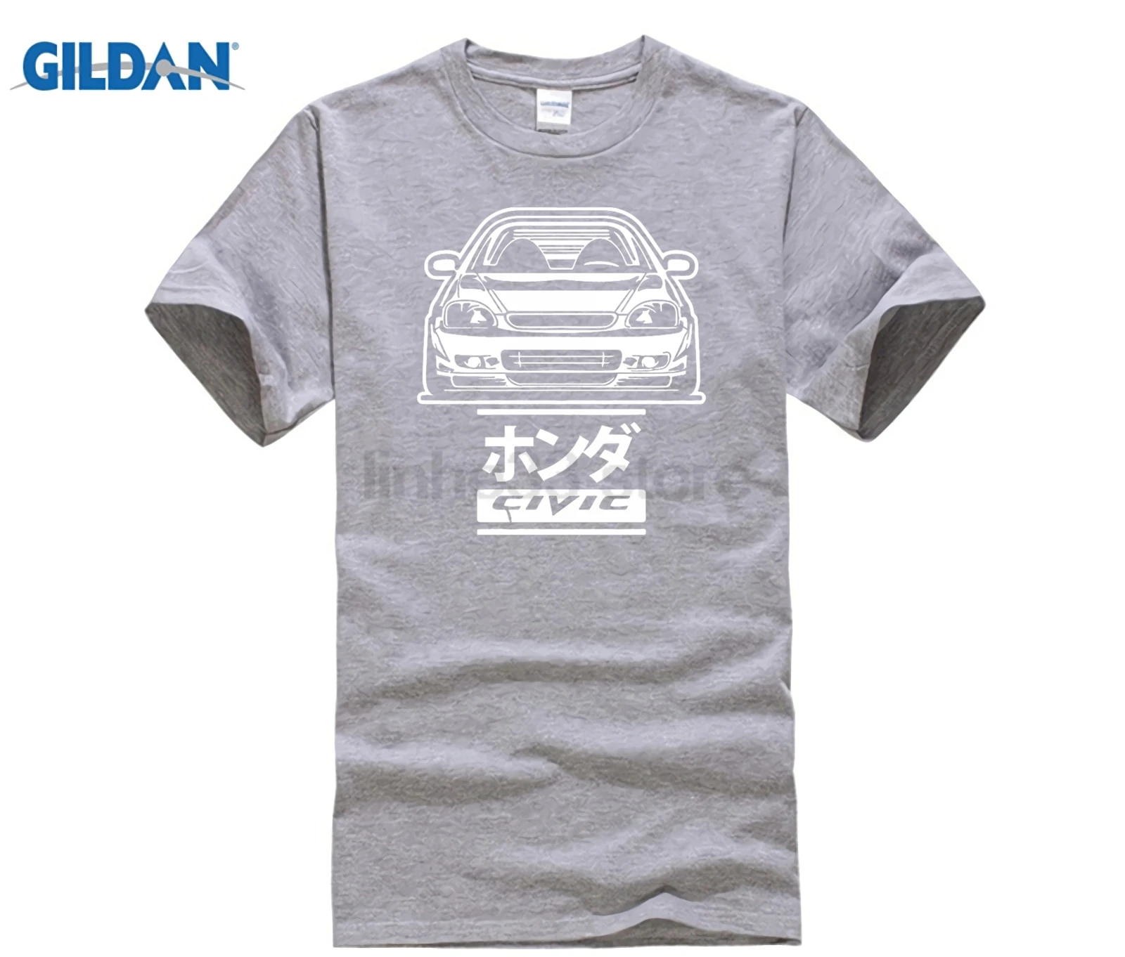 Летняя Новинка HONDA CIVIC 6GEN футболка мужская с коротким рукавом TYPE-R 6RD CAR B16 B18 JDM футболка - Цвет: light grey