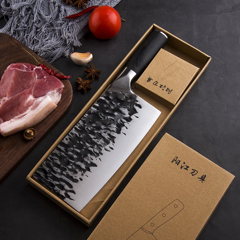Китайский кованый нож кухонные ножи мясника ручной работы антипригарный нарезка