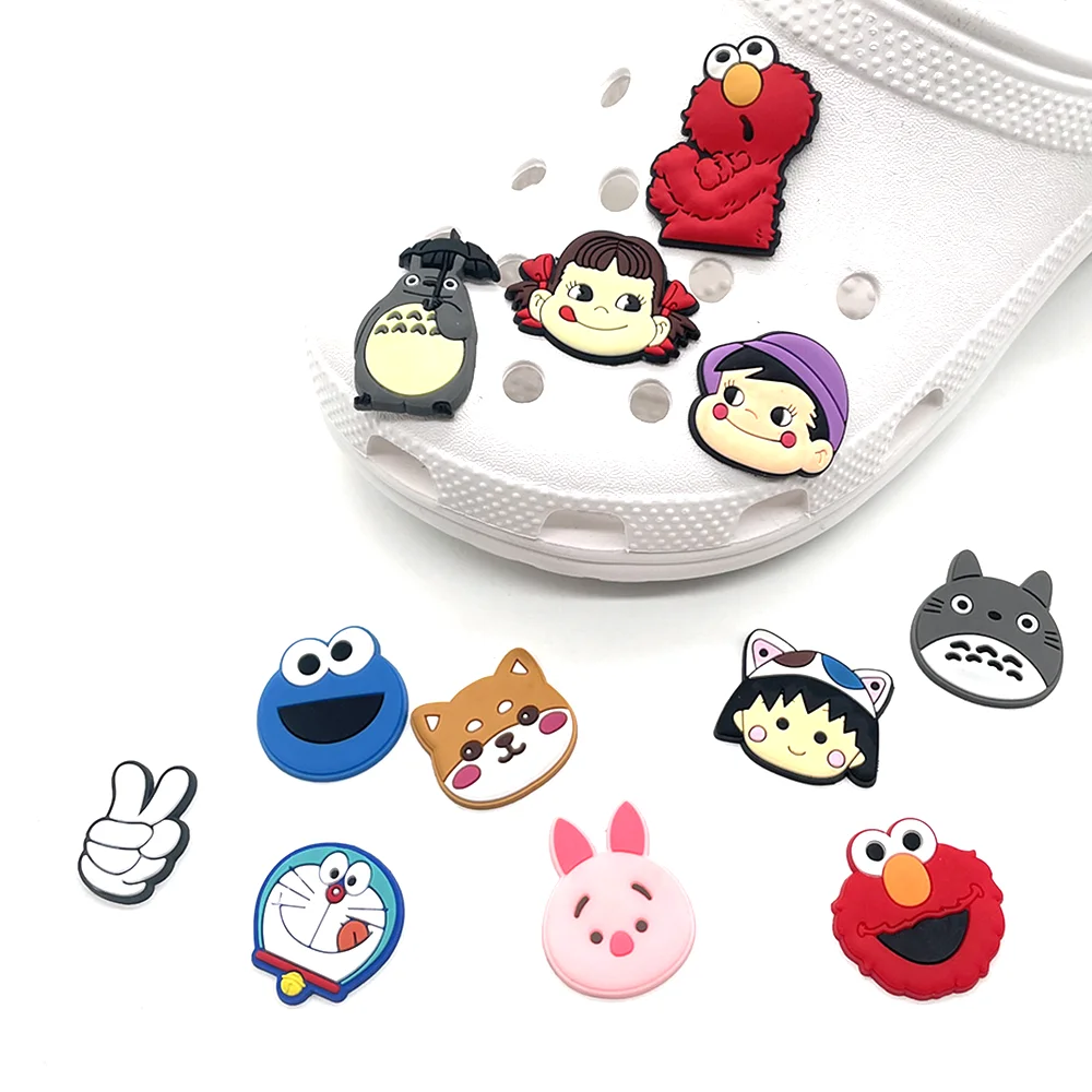 1pcs Cute PVC Shoe Charms Cartoon anime Character Shoe Decorations Fit