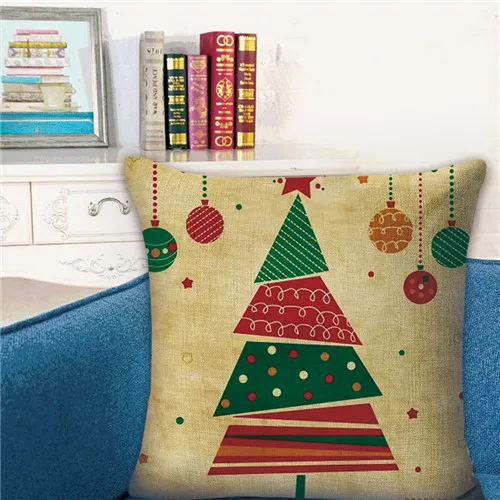 New Christmas Cushion 45*45 Santa Claus Merry Christmas Printed Decorative Pillows Sofa Home Decoration Pillowcase - Цвет: 10