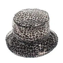 Женская Прозрачная ПВХ леопардовая Рыбацкая шляпа складной солнцезащитный козырек Кепка pello da pescatore дизайнерская шляпа-ведро брендовые кепки