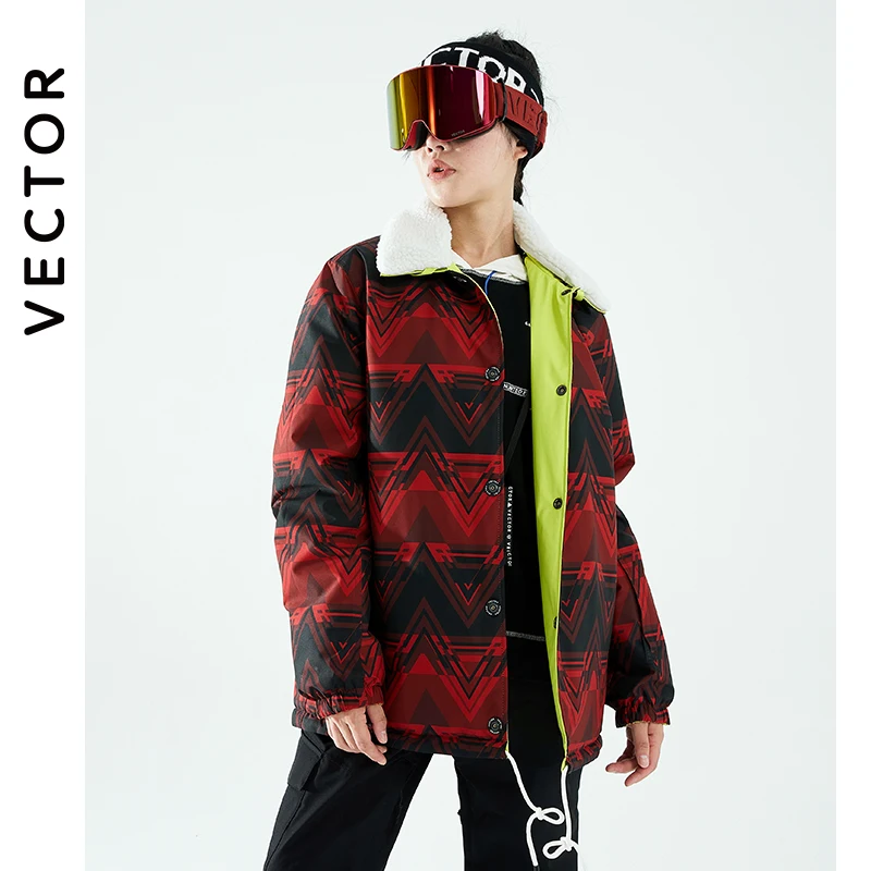 

VECTOR Thicken Warm Women's Ski Jacket Double-sided Jacket Winter Warm and Windproof Waterproof Outdoor Sports Snowboard Skiing