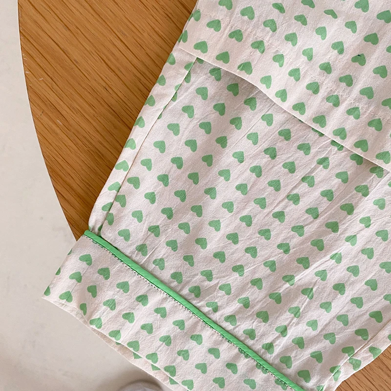 Cotton Kids Pajamas Korean Print Summer Sleepwear