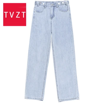 

TVZT High Waist Women Jeans Pants Vintage wide leg Jeans Denim Trousers Female Loose Casual Plus Size Denim Trousers Streetwear