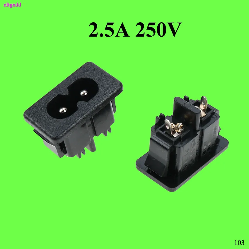 1 шт. BX 180 черный штекер IEC320 C8 разъем питания AC 250 В 2.5A 2Pin 8 слово Разъем AC Мощность Соединительный Штепсель BX180-C
