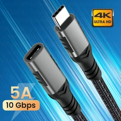 Cable de extensión USB C macho a hembra USB3.2 10gbps PD100W tipo C para MacBook Pro Xiaomi POCO X3