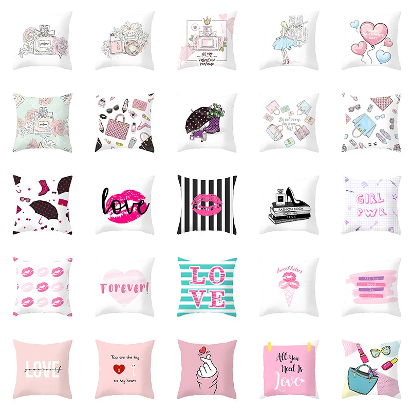 Модный чехол для подушки в бутылочке с духами девушек Сумка ручной росписью