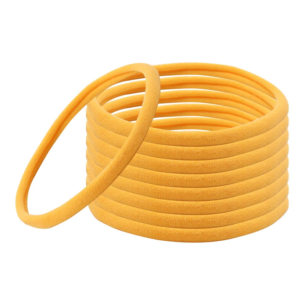 11 Wholesale 10pcs Girls 7.5CM Nylon Elastic Hair Bands Candy Rubber Bands Scrunchies Hair Ropes Ponytail Holder Hair Accessories - Цвет: 11