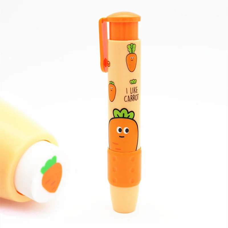 1PCS orange eraser Милый студенческий ластик с фруктовым узором пресс резиновый ластик креативный школьный учебный канцелярский - Цвет: 1PCS orange eraser