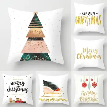 

Red Pillowcase 45cm Christmas Cushion Cover Christmas Decor For Home Pillowcase Printed Cushion Covers Christmas Ornaments 2021