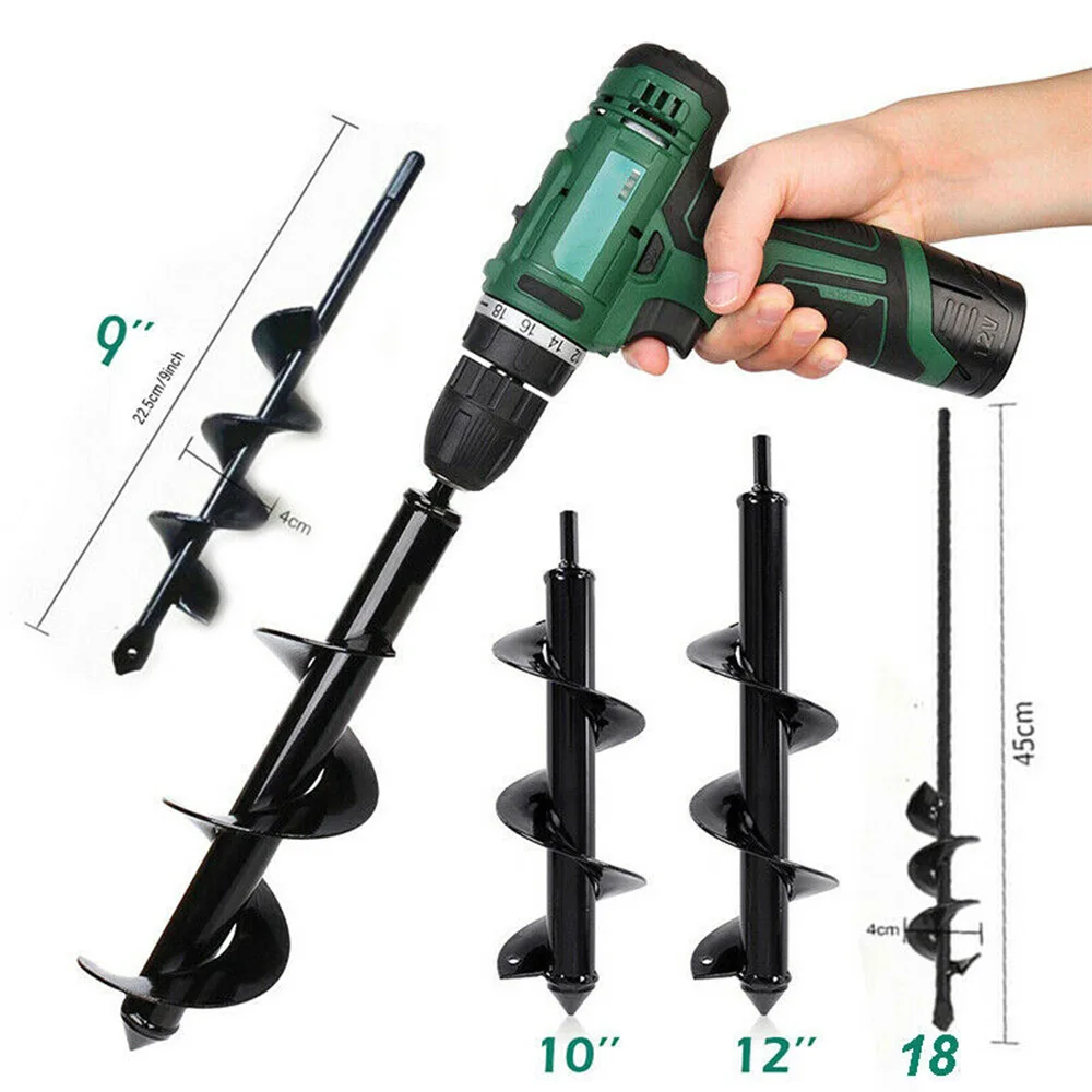 

Auger Spiral Drill Bits Digger Garden Yard Planter Digging Bedding Seedlings