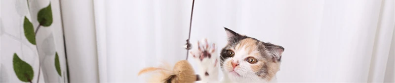 7 шт. игрушки из перьев котенок Забавная красочная палочка для кошек игрушки для котов Интерактивная палка товары для кошек