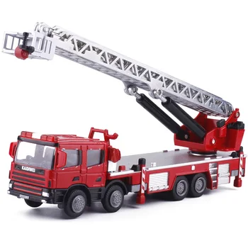 

Engineering Ladder Fire Lift Simulation Truck 1:50 Alloy Diecast Children's Toys Collection Ornaments Christmas Gifts Model