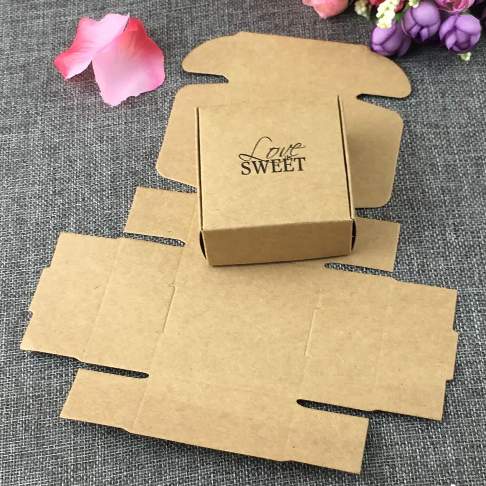 

120pcs/lot Paper box Biscuits Handmade Soap Candy Packaging Box For Party Small Gift AirCraft Paper Package Box
