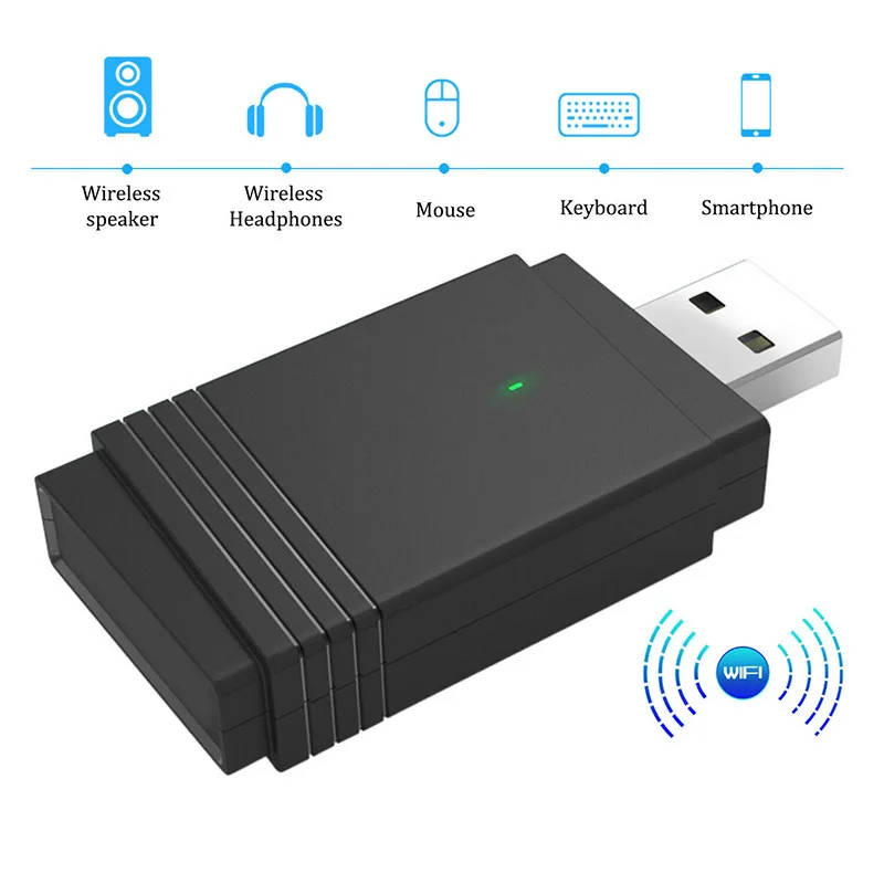 1200 Мбит/с USB 3,0 беспроводной WiFi адаптер ключ двухдиапазонный Bluetooth 5,0 встроенная двойная антенна NC99