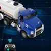42CM 2.4G Remote Control Excavator RC Tanker truck Water Spray Pull back sprinkler Engineering vehicle With Music Sound Toy Gift 2