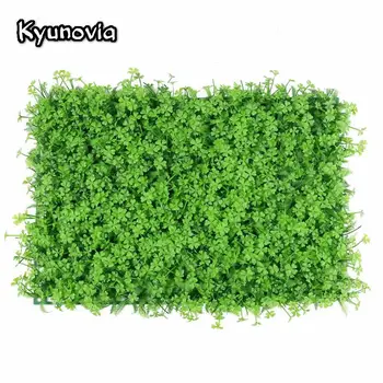 

Artificial Lucky Clover Grass Wall Panel Faux Plants Hedge Mat 16"x24" Fence Screen Greenery Turf Outdoor and Indoor Decor KW14