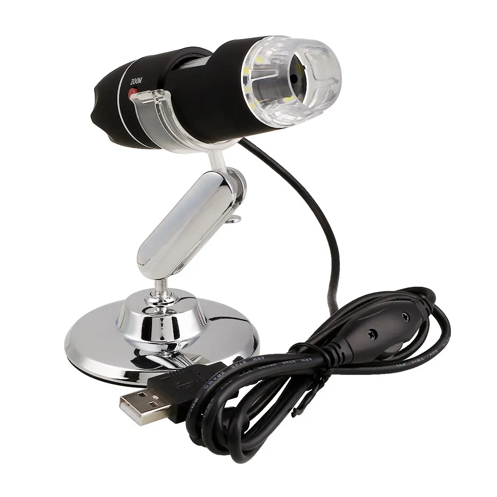0,3 MP 1000X 8LED USB портативный цифровой микроскоп Видео камера лупа+ подставка