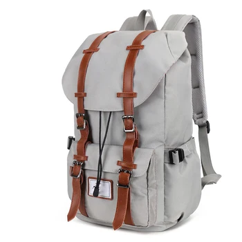 

Hiking Travel Multi Pocket Buckle School Bag Top Handle Large Capacity Backpack Oxford Cloth Drawstring Laptop Zipper Camping