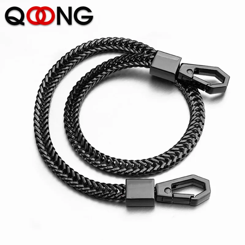 

41cm Long Metal Wallet Belt Chain Rock Punk Trousers Hipster Pant Jean Keychain Black Ring Clip Keyring Men's Hip Hop Jewelry