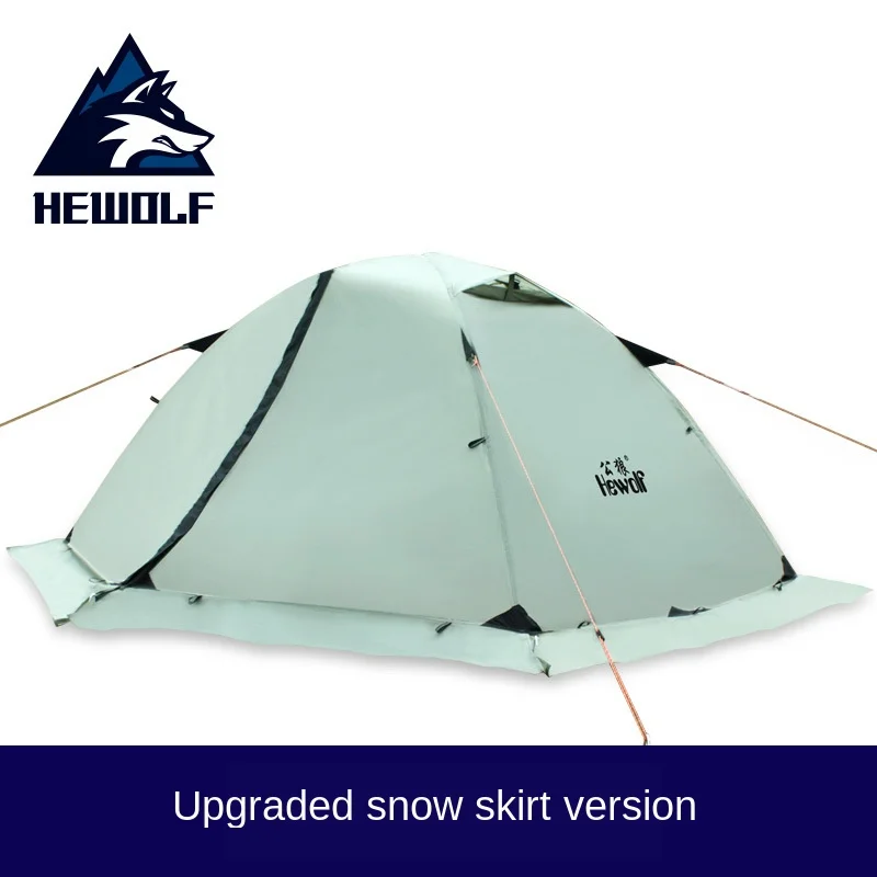 

Hewolf Outdoor Profession Double-layer Tent Set Open Snow Mountain Camping Equipment Multi-seat Ultra-Light Snow Skirt Tent