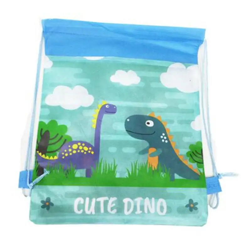 Dinosaur 1 шт./лот детский душ Mochila нетканый материал для мальчиков сувениры рюкзак Супер Марио украшения День Рождения Вечеринка шнурок подарки сумки - Цвет: Dinosaur