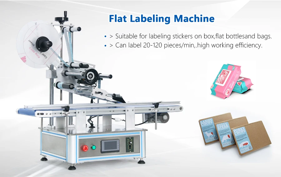 ZONEPACK ZS-TB150PB Automatic Pouch Labeling Machine Flat Surface Card bag Box Book Perfume bottle Sticker Label Applicator