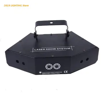 

US/EU/UK/AU Plug 6 Light Holes Image Line Projection Lamp Beam Scanning Light