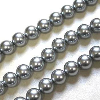 

50pcs Loose 12mm Silver Color Fake Pearl DIY Hand Craft Round Glass Imitation Pearl Beads for Clothing & Fashion Jewelry