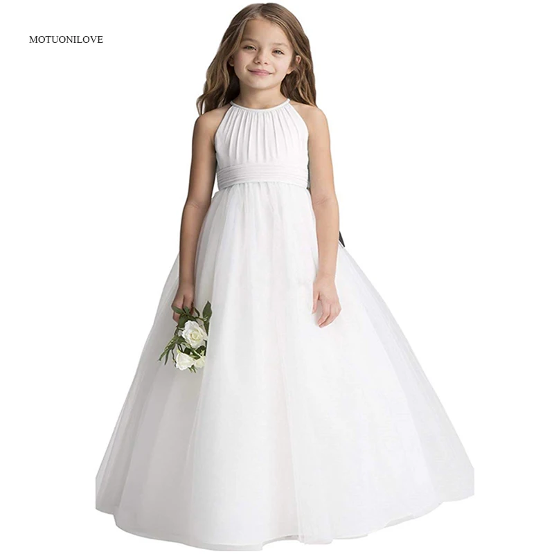 white flower girl dresses cheap