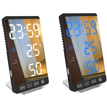 

Digital Hygrometer,Thermometer and Humidity Gauge Meter with Digital Alarm Clock,Press Sn