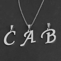 Fashion Capital Letter Dainty Neckaces Jewelry Stainless Steel A-Z Alphabet Initial Pendant Best Friend Gift Femme 1