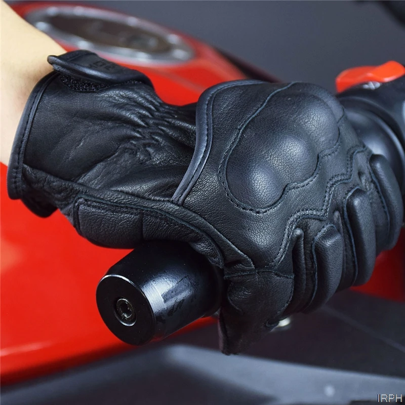 Мотоциклетные Перчатки для сенсорного экрана велосипеды Крест из натуральной кожи защита для мотокросса Guantes внедорожных перчатки Для