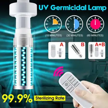 

UVC LED Bulb E27 UV Lamp 15W 20W Desinfection Light LED Corn Bulb 110V 220V Ultraviolet Light Bactericidal Sterilization Lamp