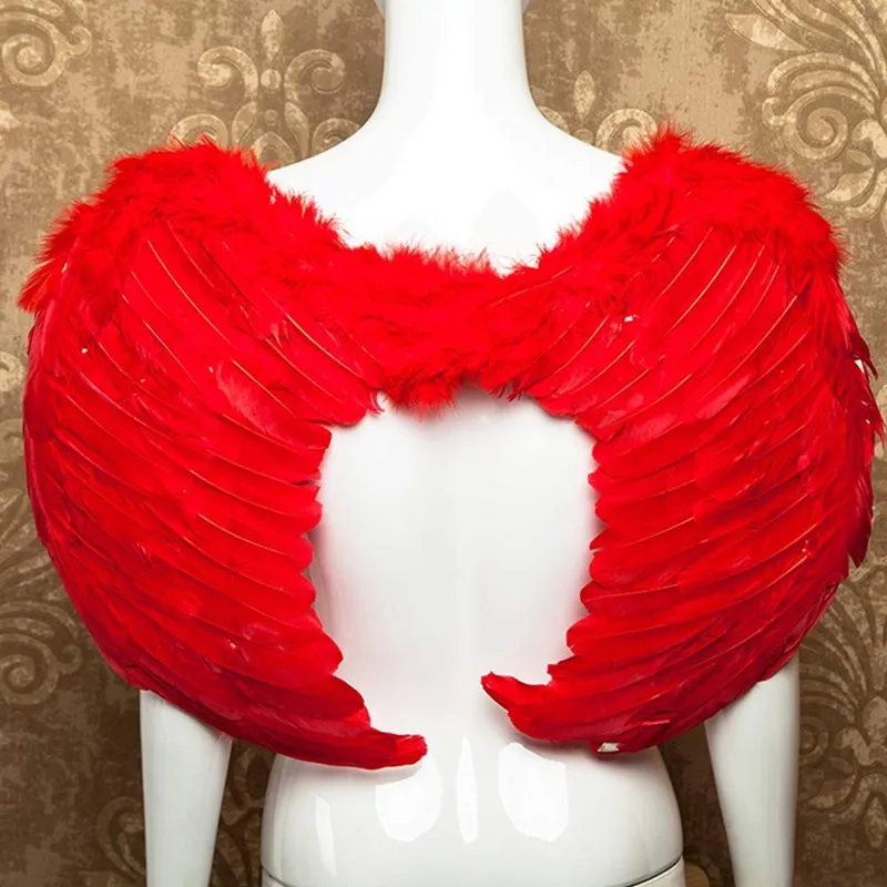 Feathered Angel Wings For Unisex Fancy Dress Costume For Carnival ...