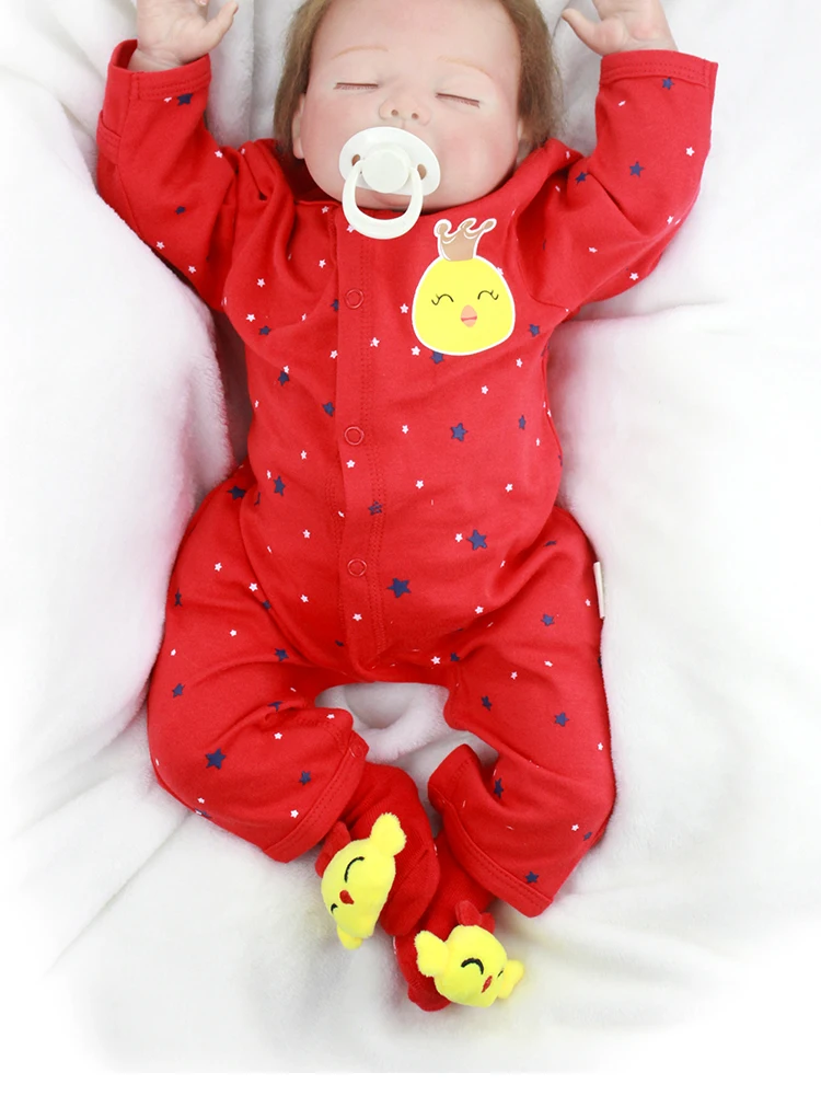 OtardDolls Bebe Reborn Dolls 22 дюймов Reborn Baby Doll мягкая виниловая силиконовая кукла для новорожденных bonecas одежда звезды для детей Подарки